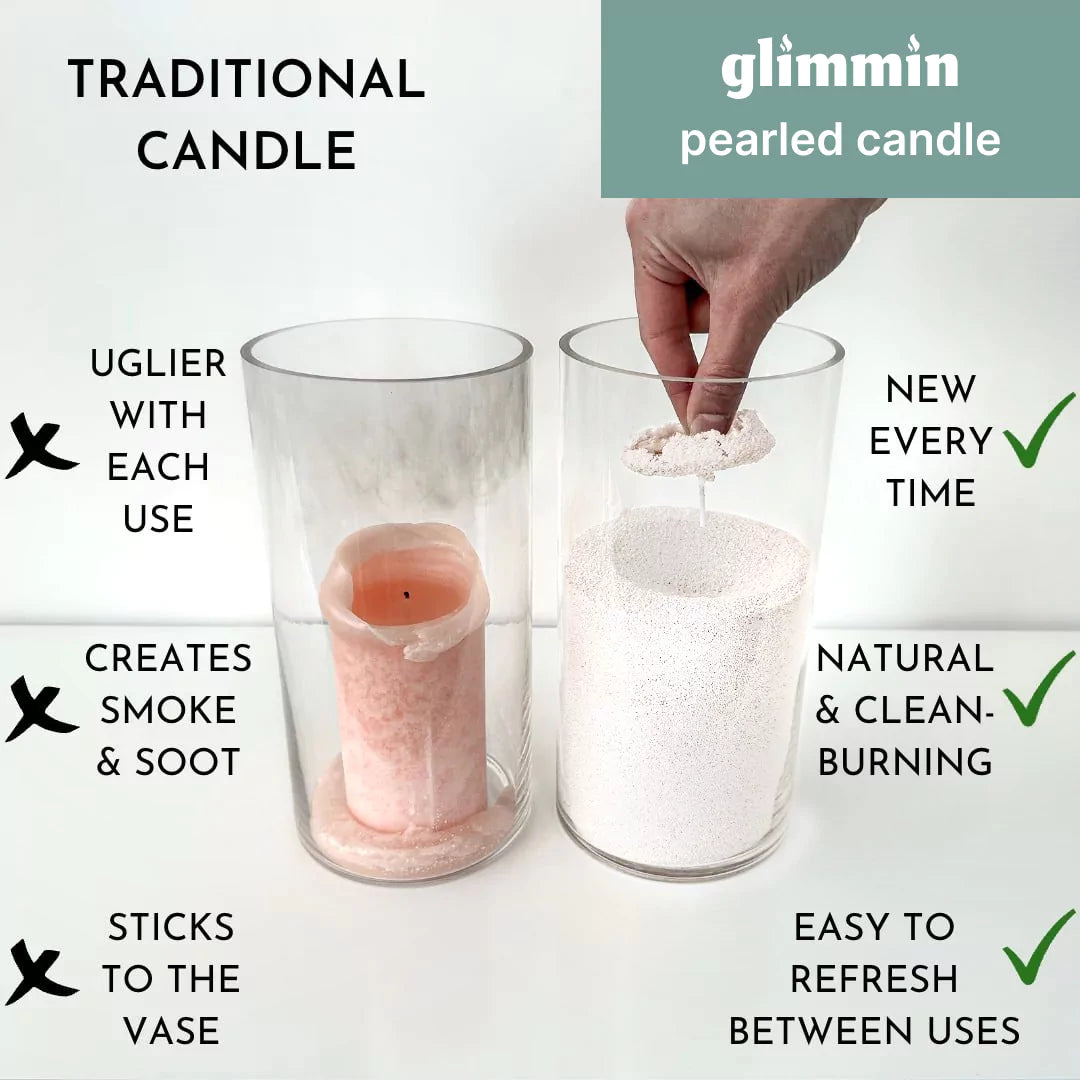 glimmin™ Pearled Candle